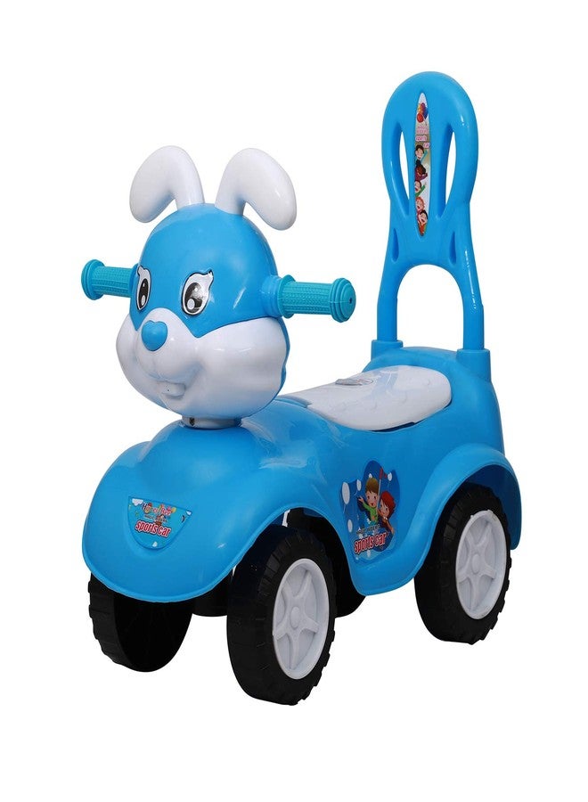 Maanit سيارة مانيت رابيت للأطفال الرضع، مزودة بمسند ظهر وصندوق تخزين أسفل المقعد (أزرق) - Image 1